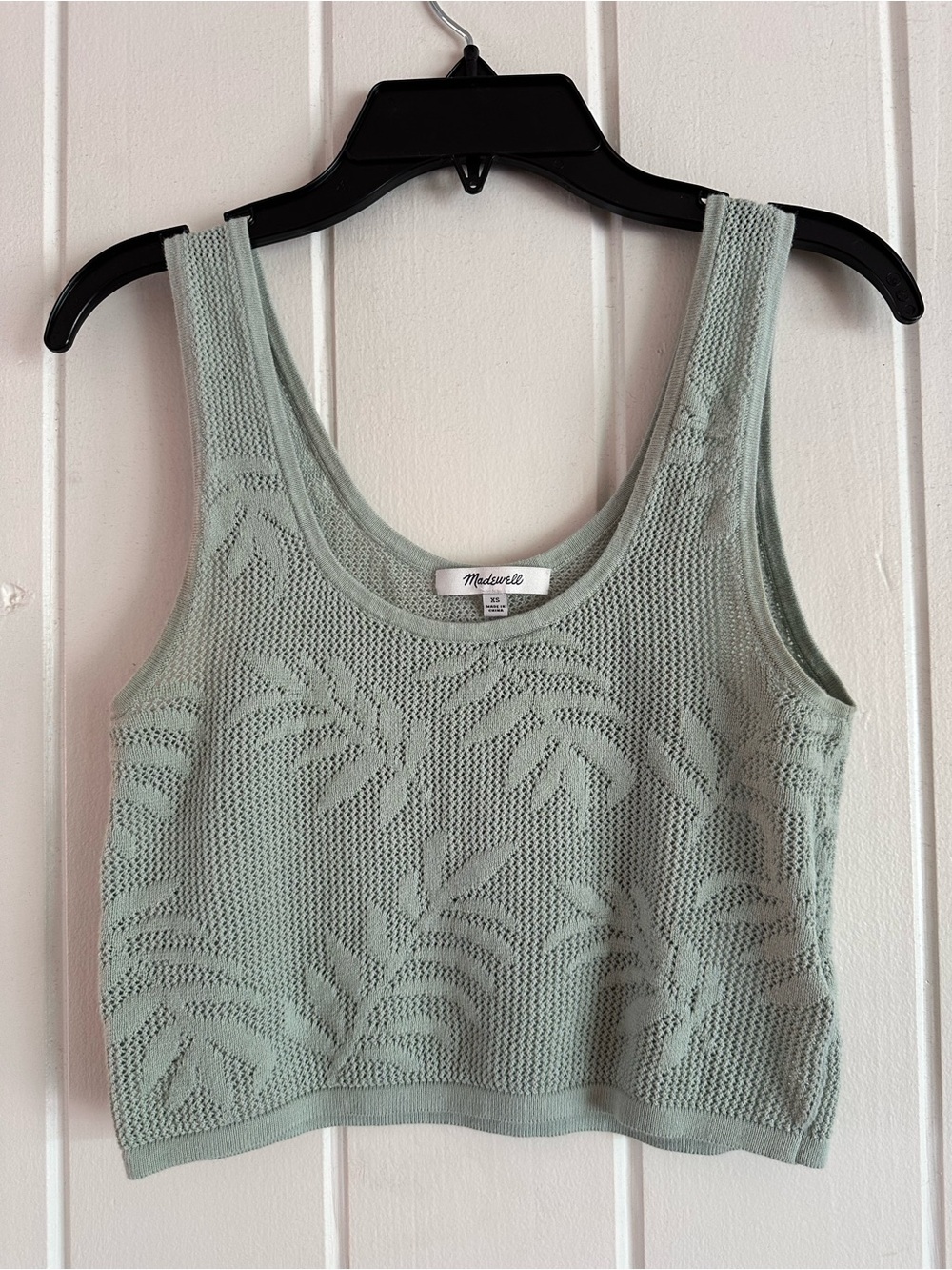 Madewell Soft Mint Knit Jacquard Tank
